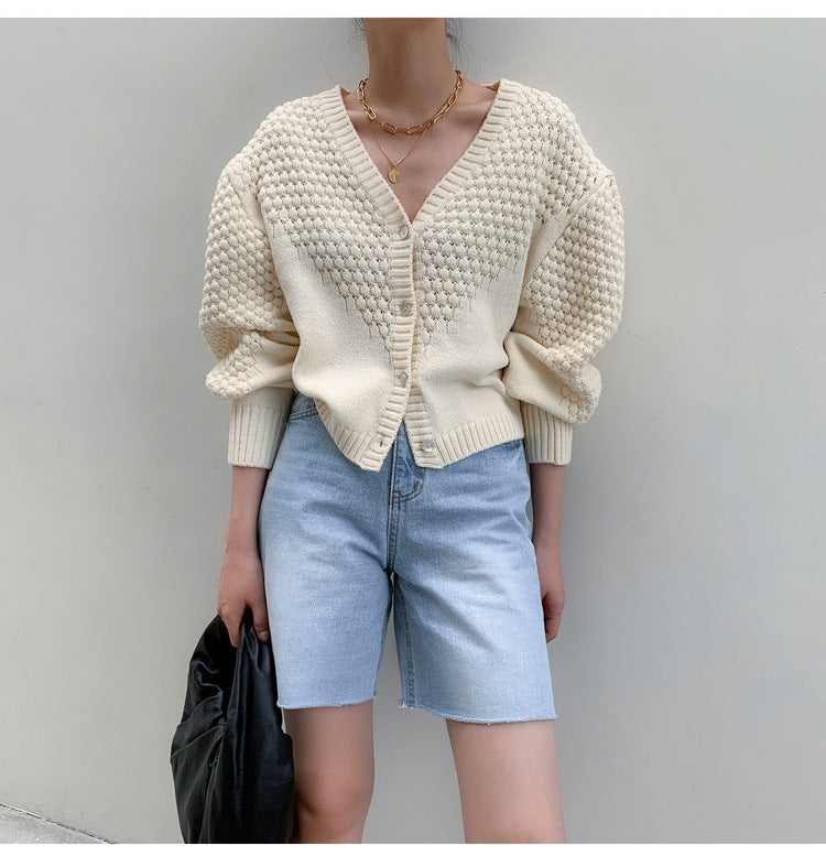 All-match twist knit jacket - Sophinity
