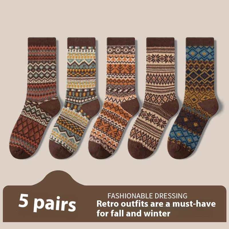 Retro Ethnic Style Socks For Women Deodorant - Sophinity