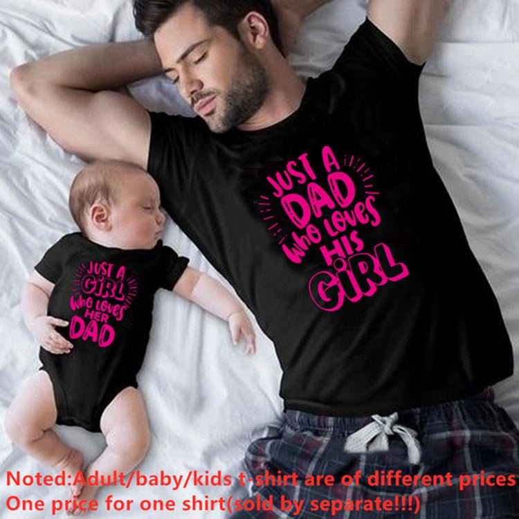 Just A Dad Who Loves His Girl Parent - child T-shirt - Sophinity