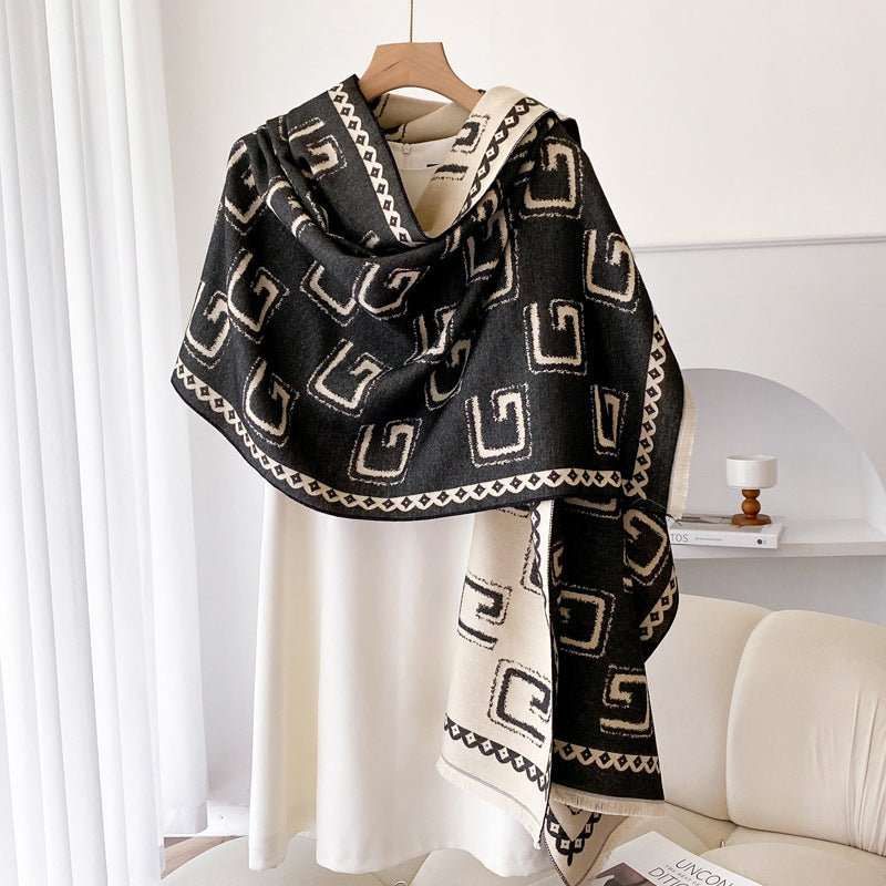 Warm Cashmere - like Thick Shawl Long Wild Scarf - Sophinity