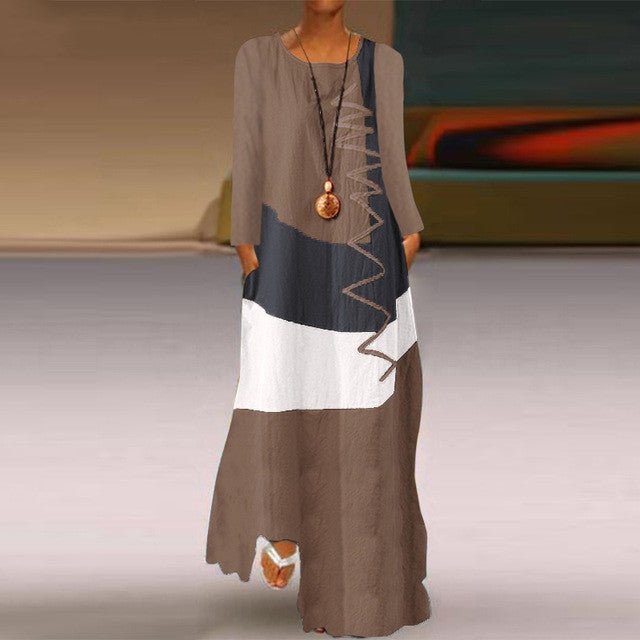 Vintage Maxi Dress Women's Summer Sundress Casual Sleeveless - Sophinity