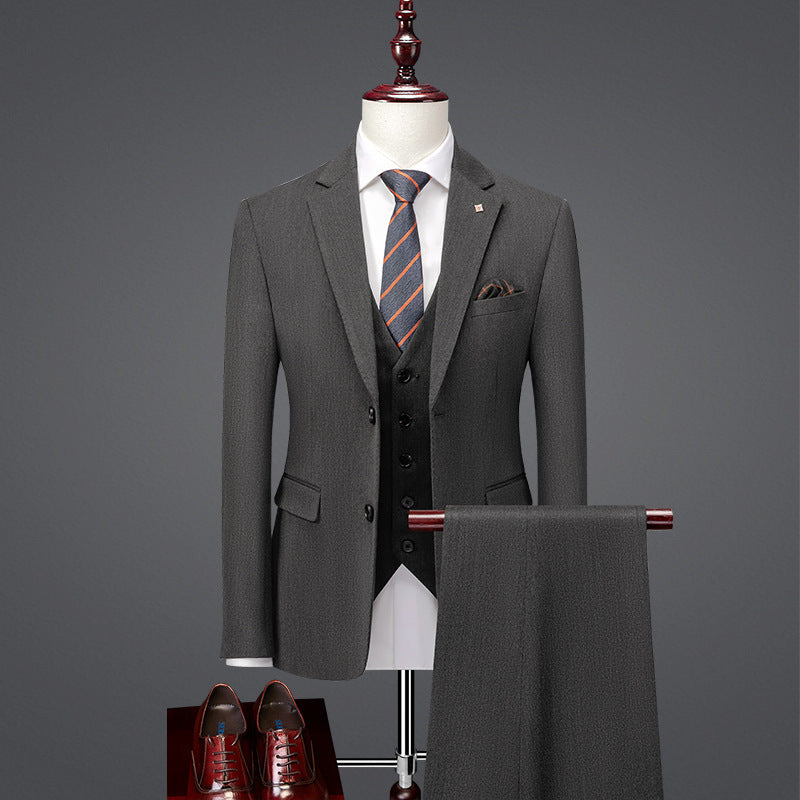 Handsome Slim Fit British Style Business Casual Suit Formal Attire - Sophinity