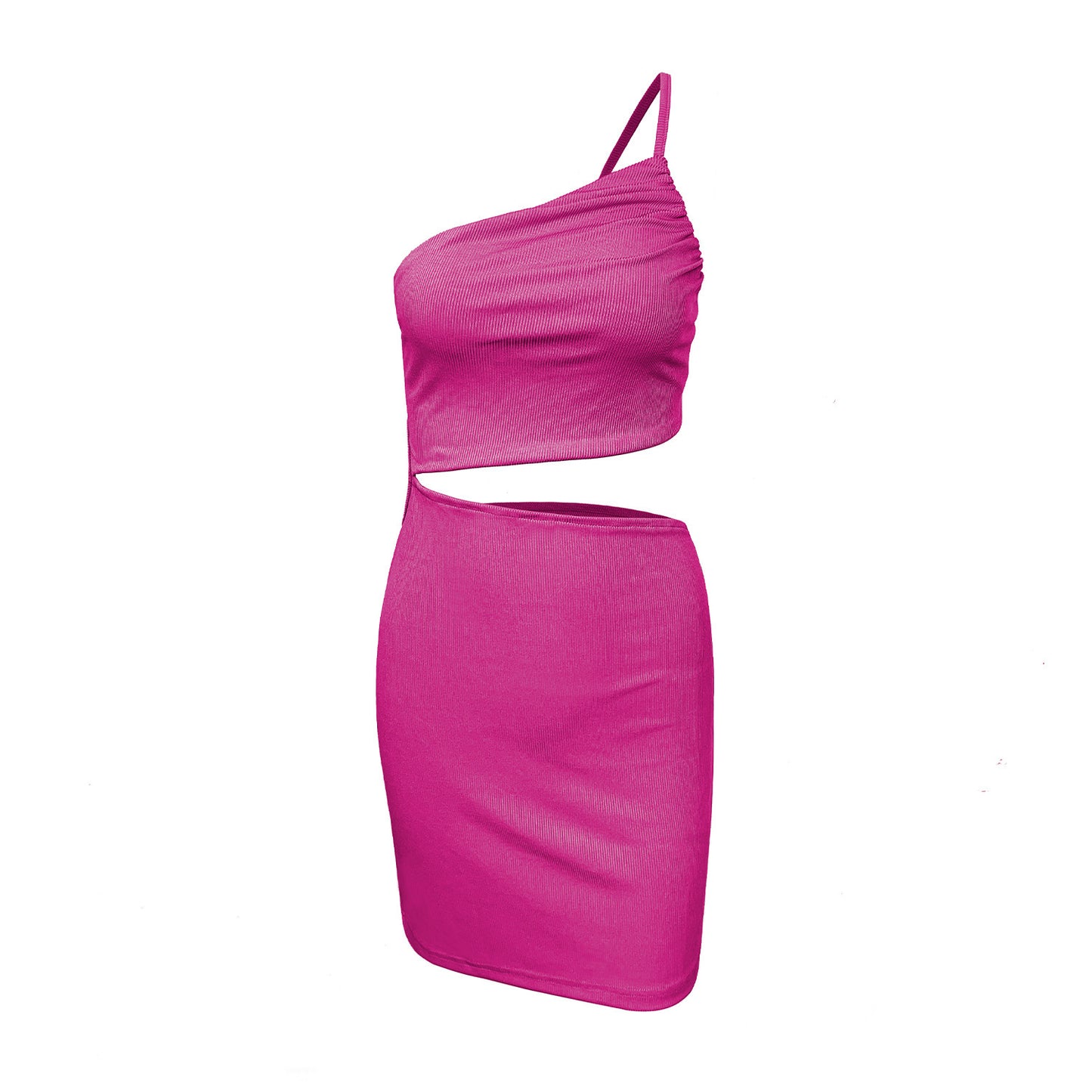 Women's Niche One - shoulder Drawstring Dress With A Sense Of Design - Sophinity