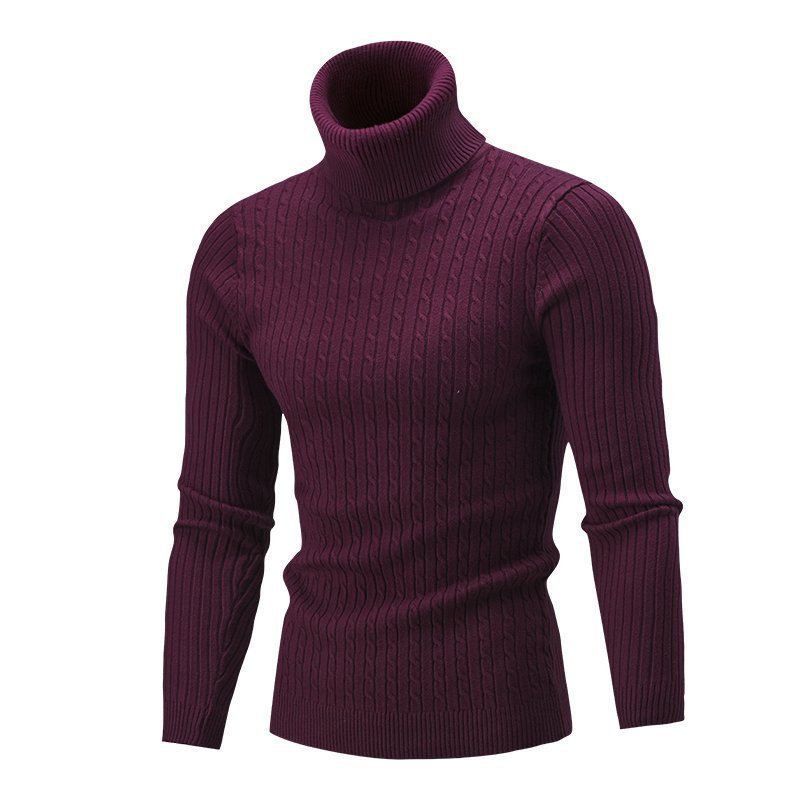 Men's Turtleneck Long Sleeve Sweater Casual Sweater Top - Sophinity