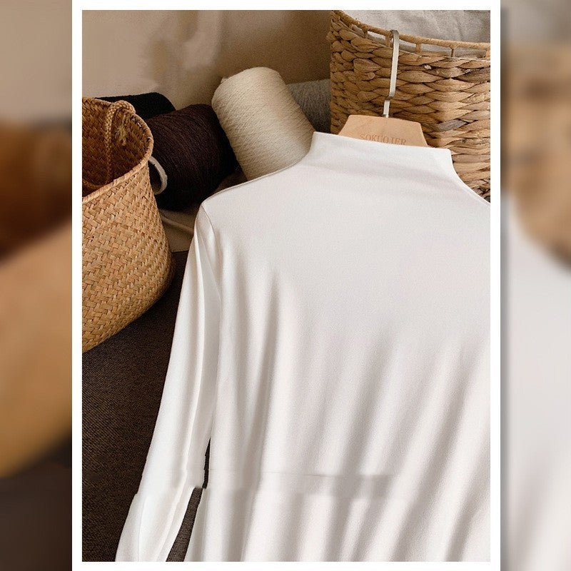 Double - sided Sanding Half Turtleneck Bottoming Shirt - Sophinity
