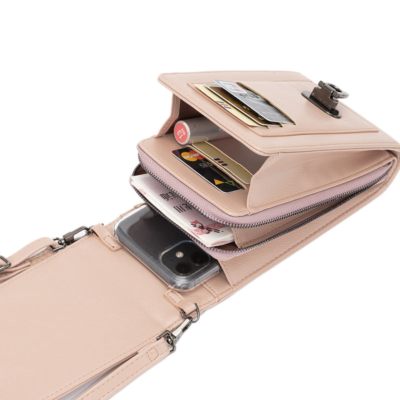 Rivet Design Shoulder Bags Mobile Phone Handbag Solid Color Crossbody Bags Women - Sophinity