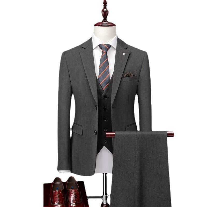 Handsome Slim Fit British Style Business Casual Suit Formal Attire - Sophinity