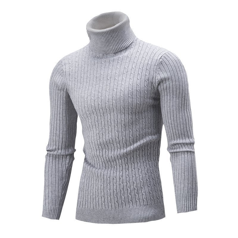 Men's Turtleneck Long Sleeve Sweater Casual Sweater Top - Sophinity