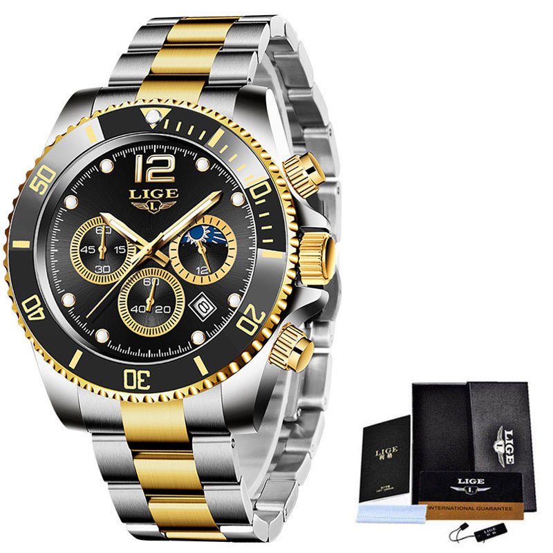 Quartz Watch Men's Sports Waterproof Watch Multi - function Chronograph - Sophinity