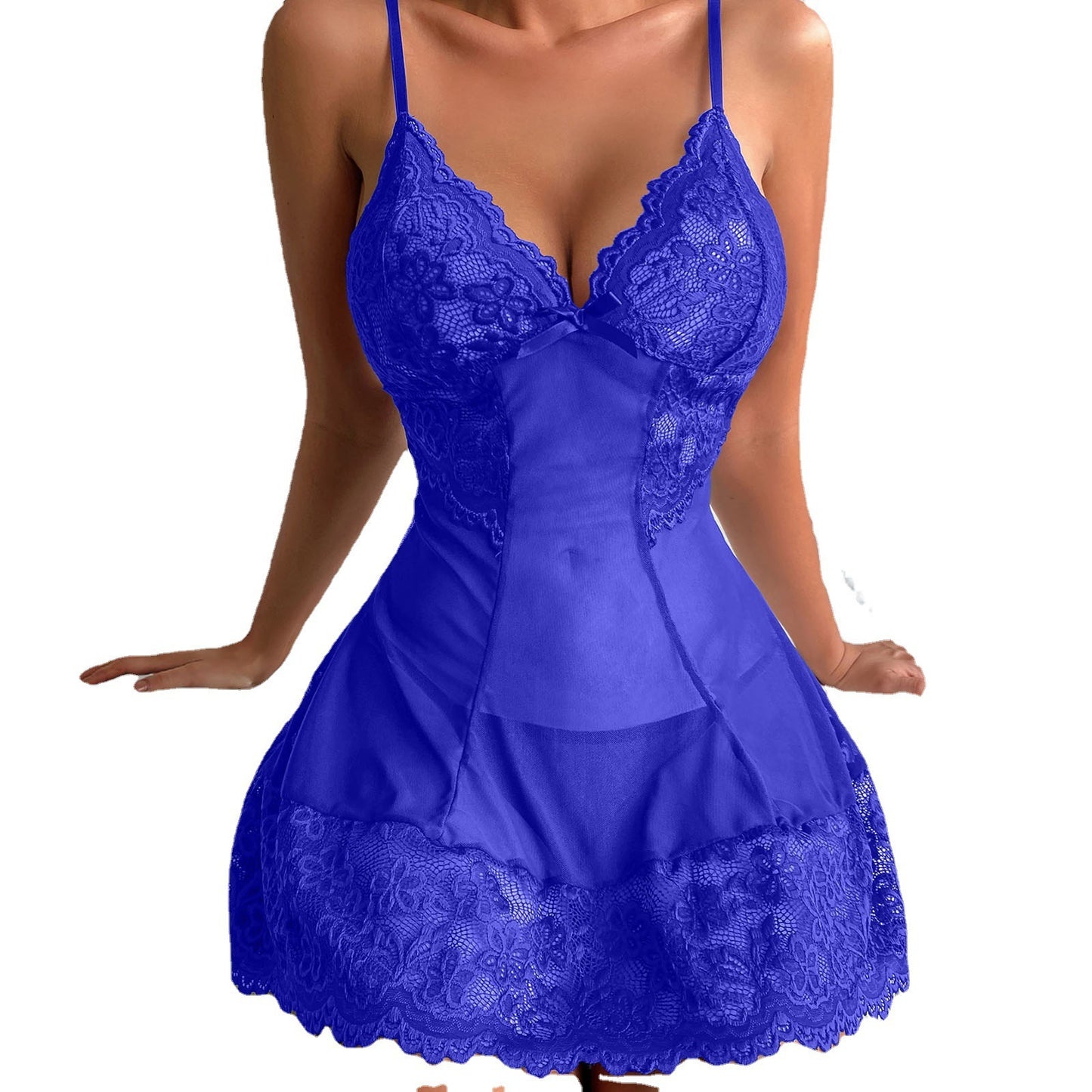 Female European And American Style Lace Seduction Nightdress - Sophinity