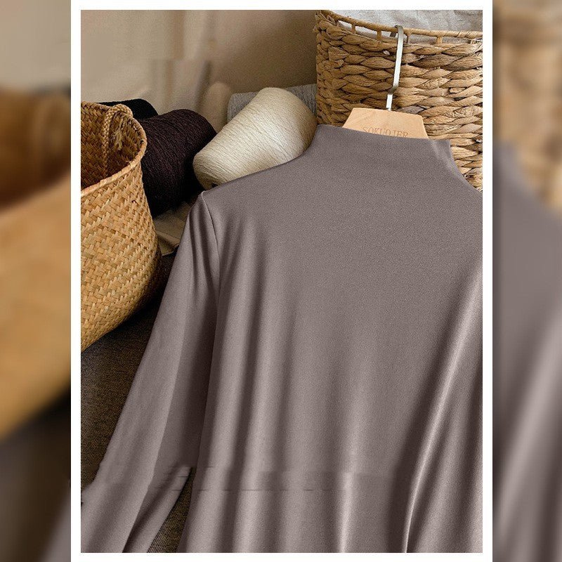 Double - sided Sanding Half Turtleneck Bottoming Shirt - Sophinity