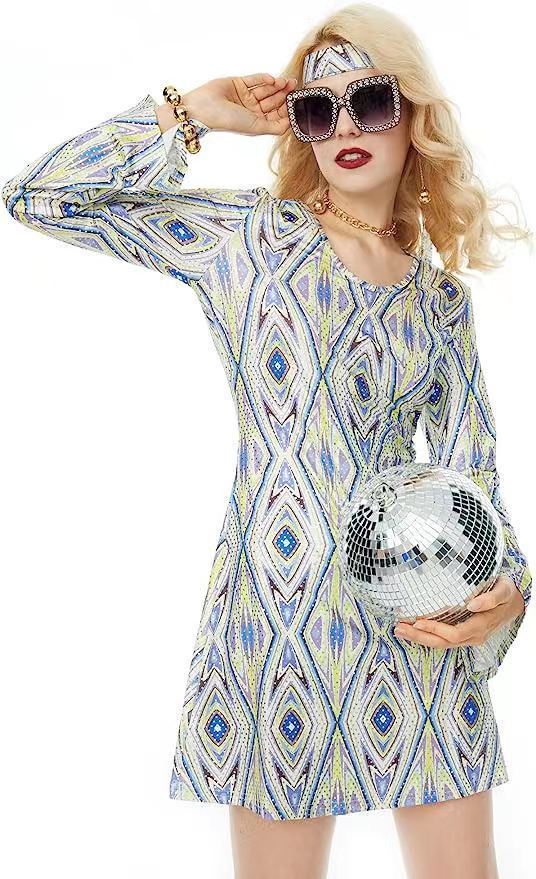 Vintage Hippie Clothing Print Women Dress - Sophinity