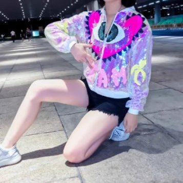 Colorful Sequined Jacket Costume - Sophinity