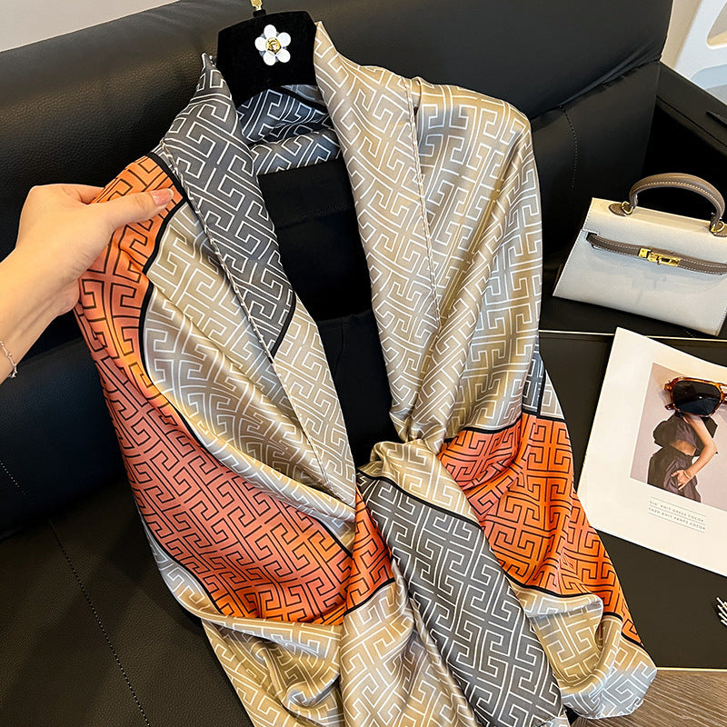 Elegant Emulation Silk Scarf Women's Spring And Summer Sun Protection Long - Sophinity