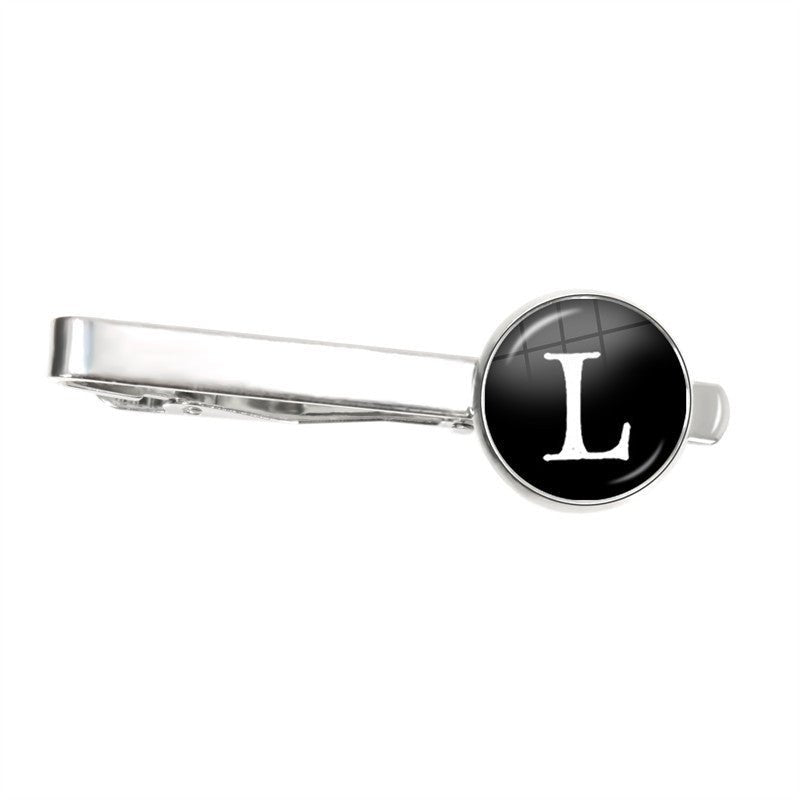 Letter Tie Clip Decoration With French Shirt - Sophinity