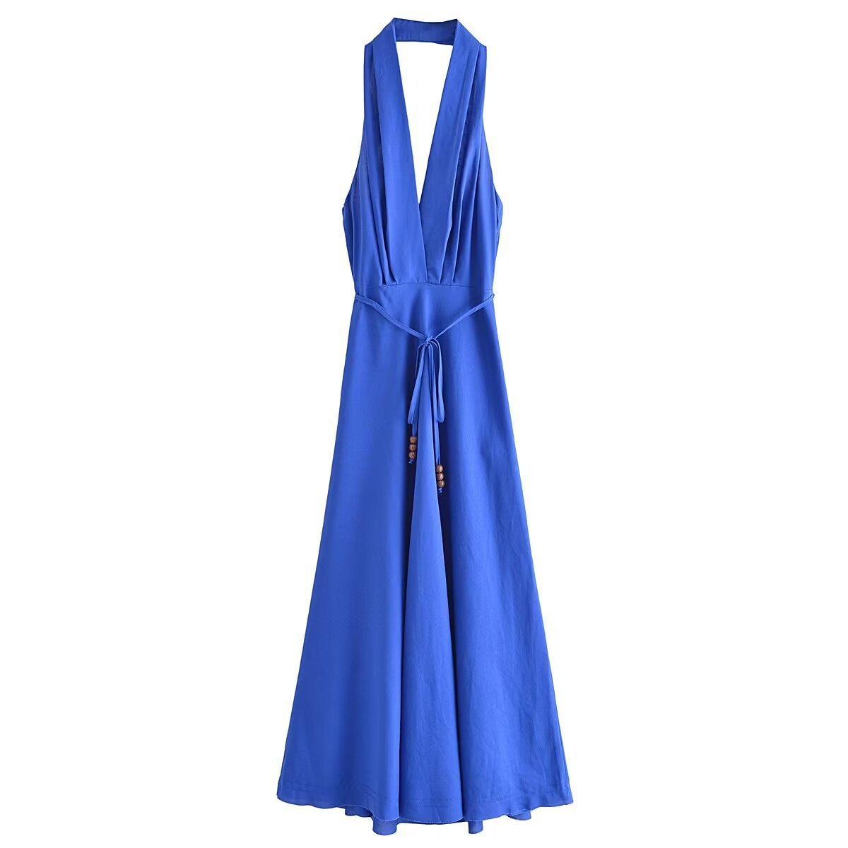 Backless Linen Midi Skirt Dress - Sophinity