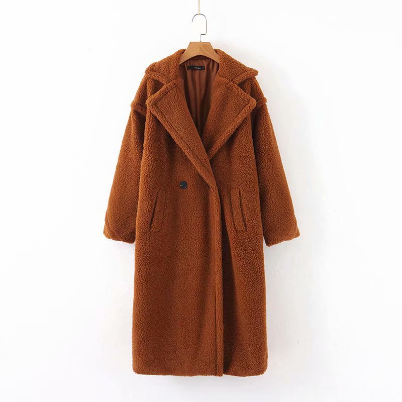 Street style lamb wool coat
