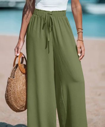 Women's Drawstring Loose Casual Wide - leg Trousers - Sophinity