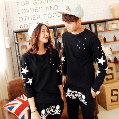 Autumn And Winter Couple Women's Long - sleeved Korean Style T-shirt Sweater Women's Top - Sophinity