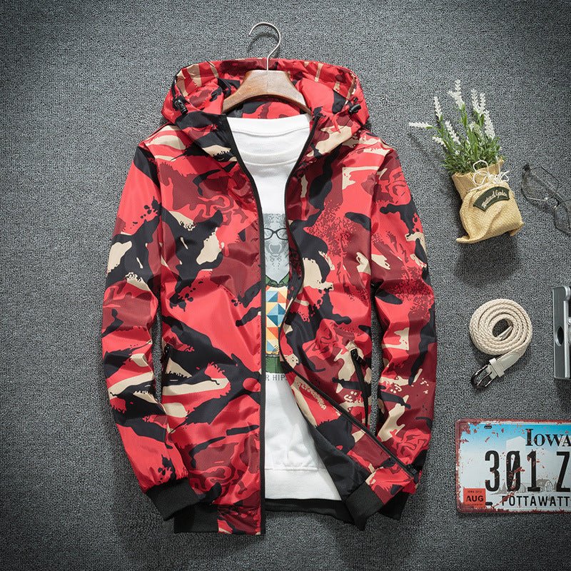 Casual Camouflage Jacket, Men's Hoodie, Street Clothes - Sophinity