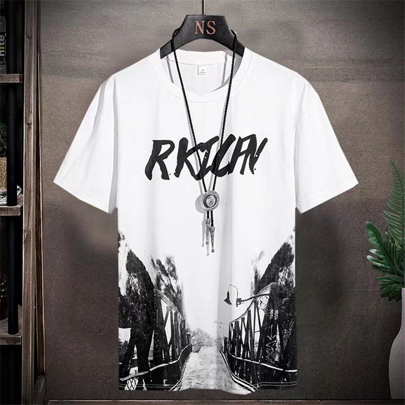 Short Sleeve Men's Ink Painting Graffiti T-shirt Sports Breathable - Sophinity