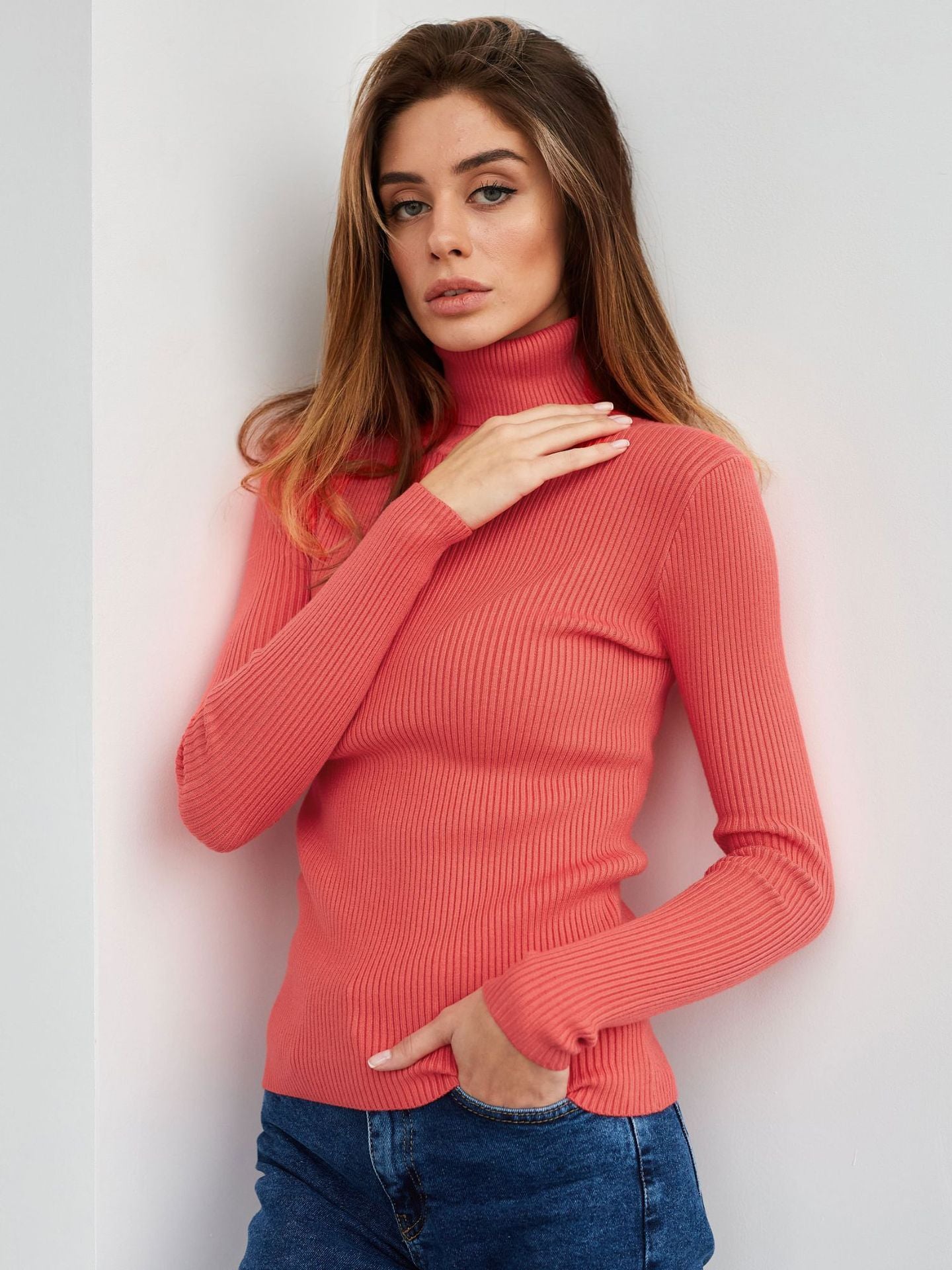 Women's Knitwear Turtleneck Pullover - Sophinity
