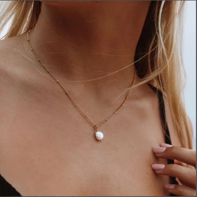 Pearl Pendant Necklace For Women Light Luxury Temperament - Sophinity