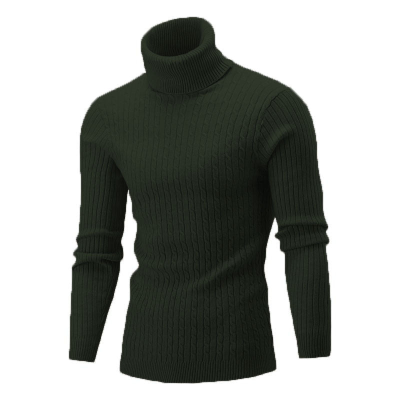 Men's Turtleneck Long Sleeve Sweater Casual Sweater Top - Sophinity