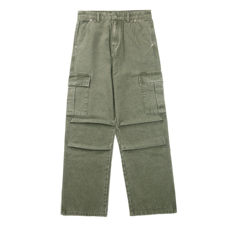 Knee Pleated Design Leisure Cargo Trousers Men - Sophinity