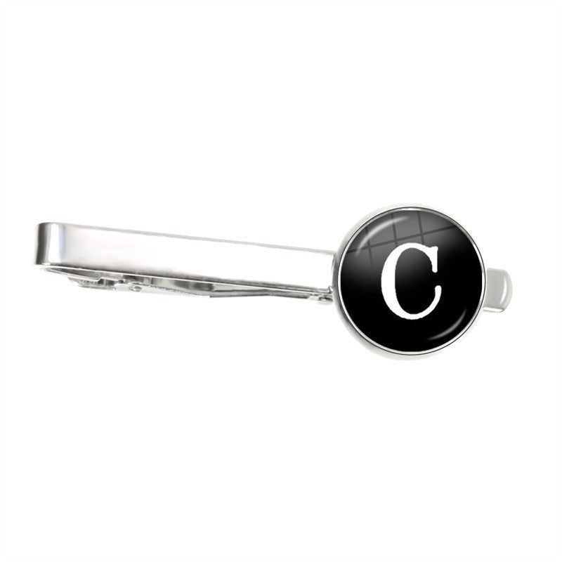 Letter Tie Clip Decoration With French Shirt - Sophinity