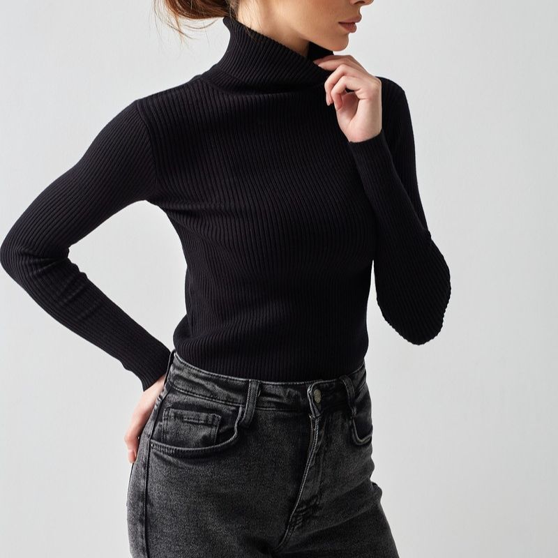 Women's Knitwear Turtleneck Pullover - Sophinity