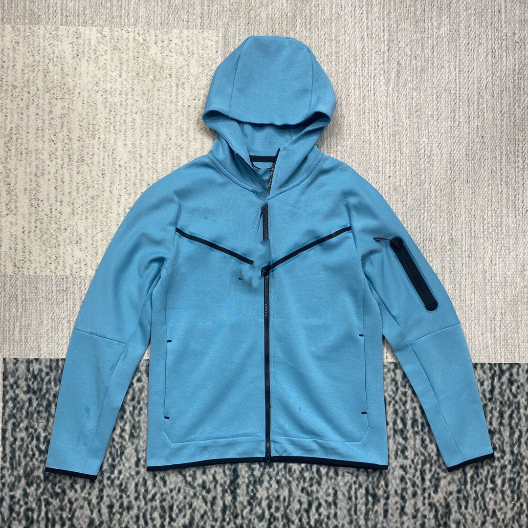 Cotton Knit Hooded Zip Shirt Athleisure - Sophinity