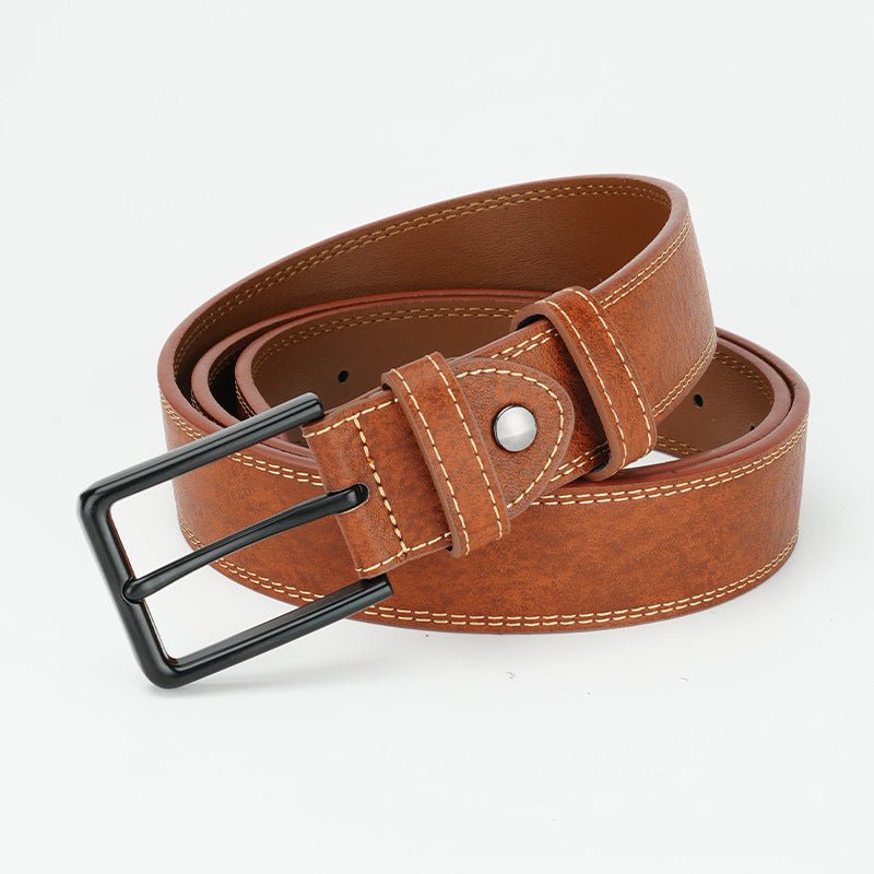 Retro Style Men's Leather Belt Belt New - Sophinity