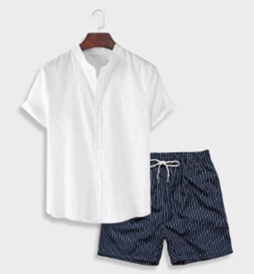 Men's Casual Suit 3D Digital Printing Short Sleeve Shirt Hawaii Suit - Sophinity