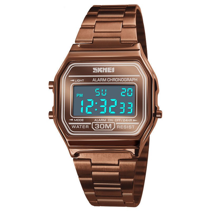 Mens Retro Electronic Watch Steel Band Lightweight Watch - Sophinity