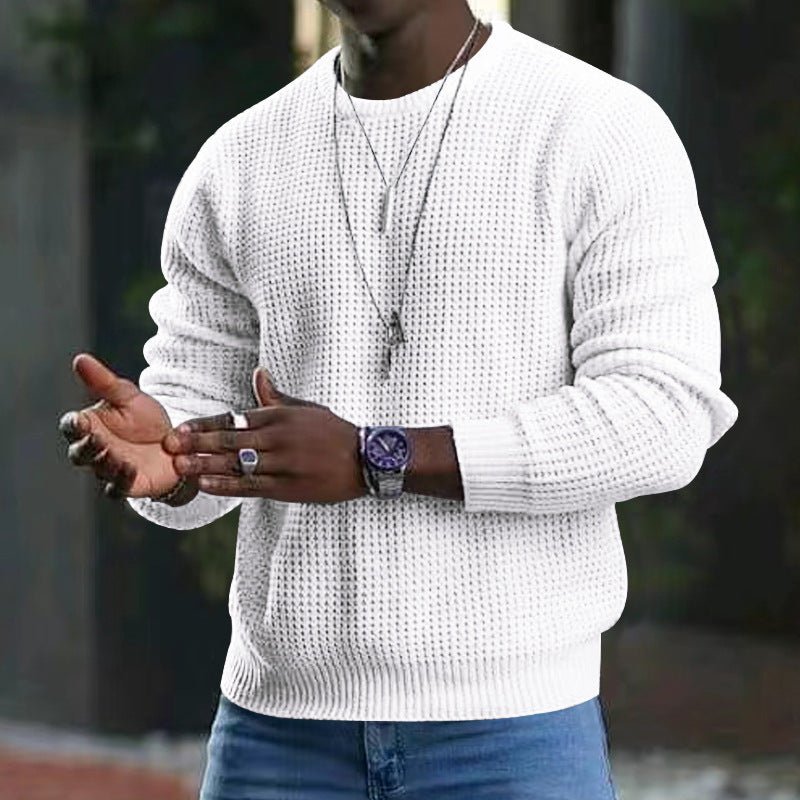 Men's New Youth Round Neck Long Sleeve Pullover Sweater - Sophinity