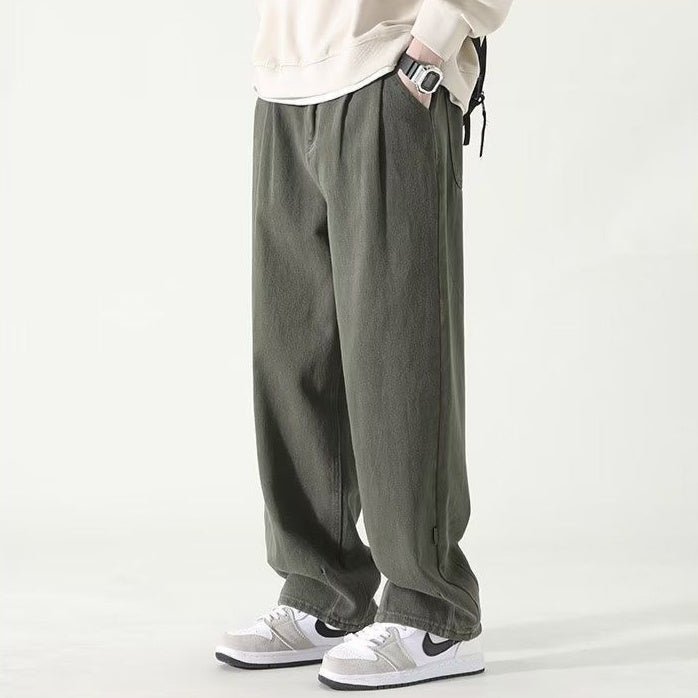 American Overalls Male Army Green Spring And Autumn Loose - Sophinity