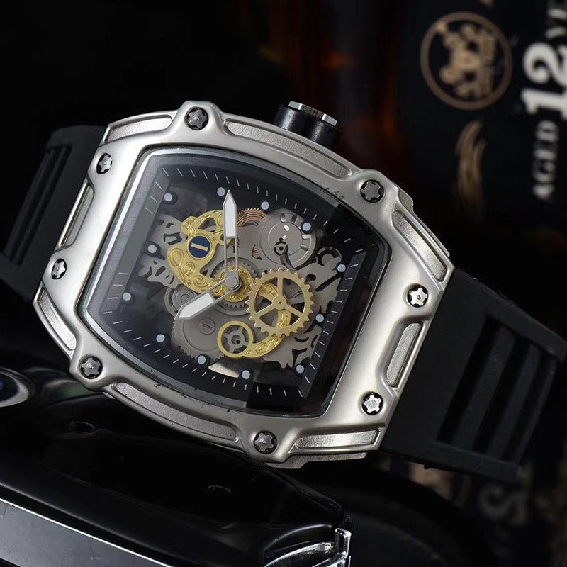 Two Hands Turn Dial Personalized Skeleton Transparent Quartz Watch - Sophinity