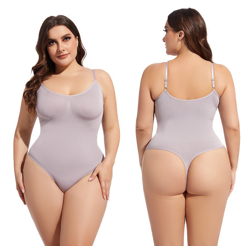 Women's Fashion Simple Seamless Body Shaping Breasted Elastic Jumpsuit - Sophinity