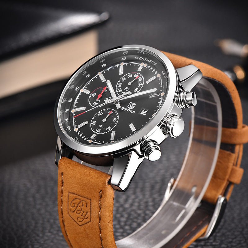 Fashion Casual Watch Mens Watches Men Luxury Brand Quartz Watch Business Leather Men's Watches Clock - Sophinity