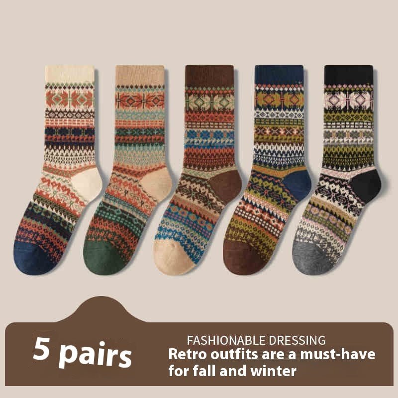 Retro Ethnic Style Socks For Women Deodorant - Sophinity