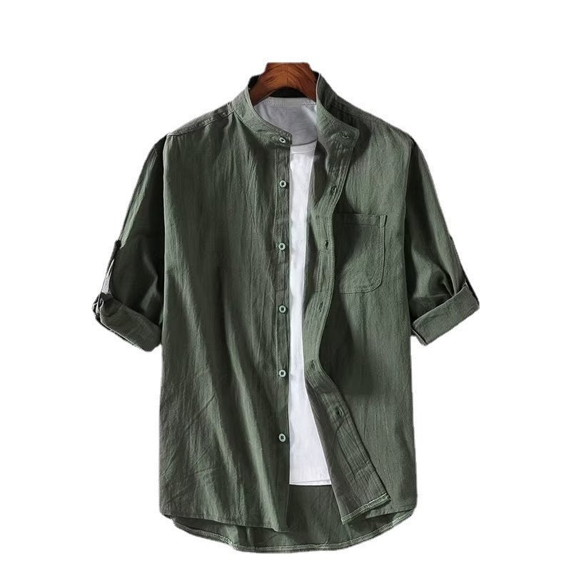 Summer Linen Shirt Men's Short Sleeve - Sophinity