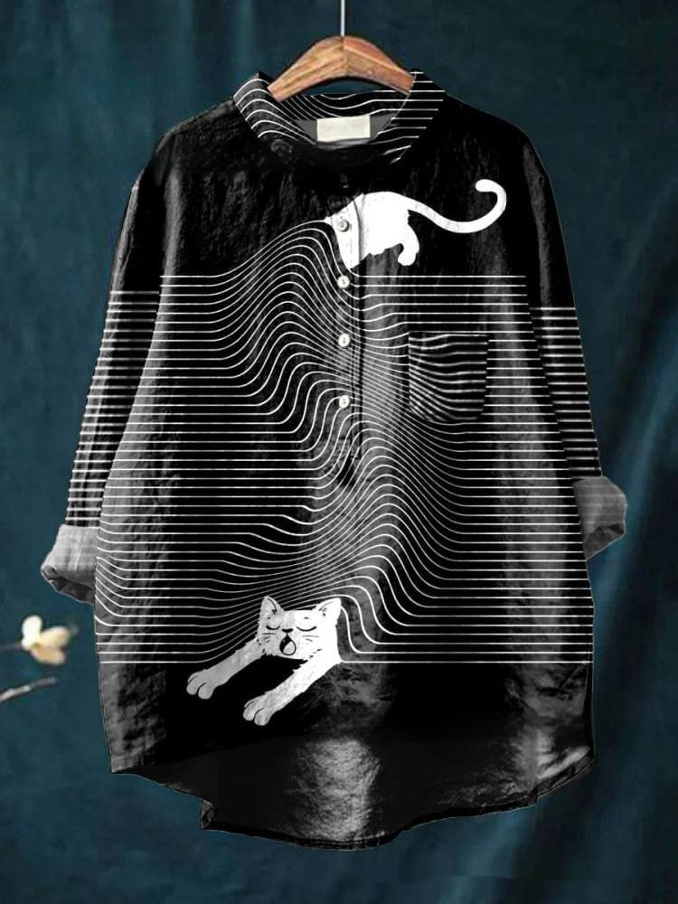 Ladies Fashion New Casual Shirt Animal Print Shirt - Sophinity
