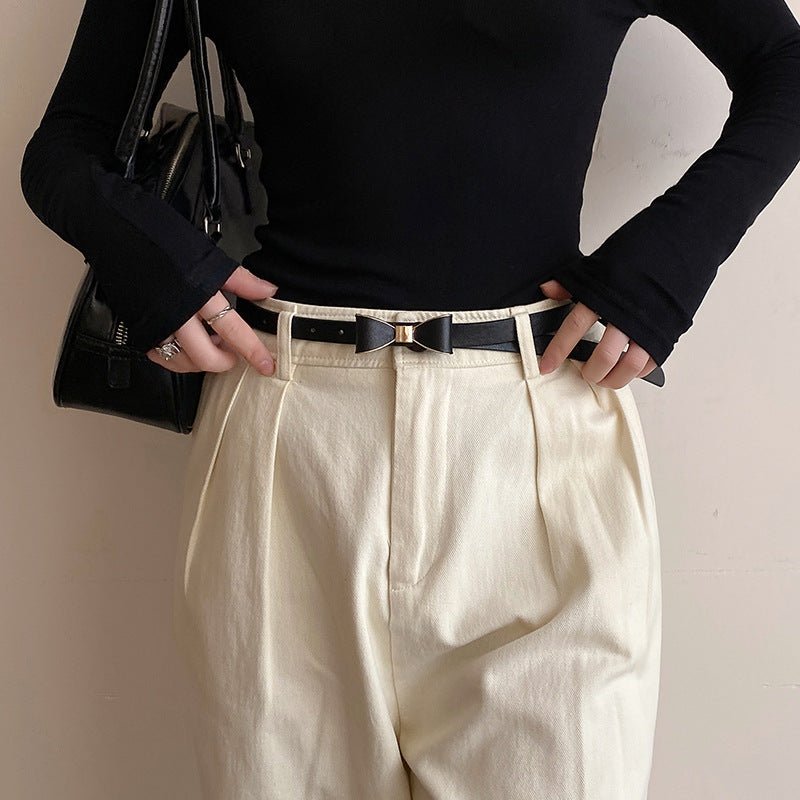 Women's Korean - style Bow Thin Belt All - matching - Sophinity