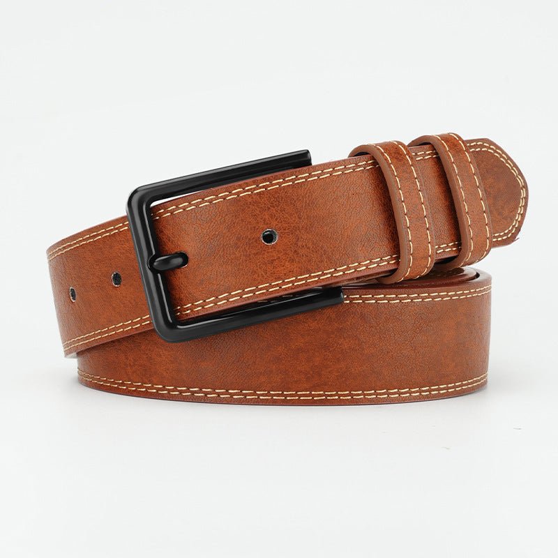 Retro Style Men's Leather Belt Belt New - Sophinity