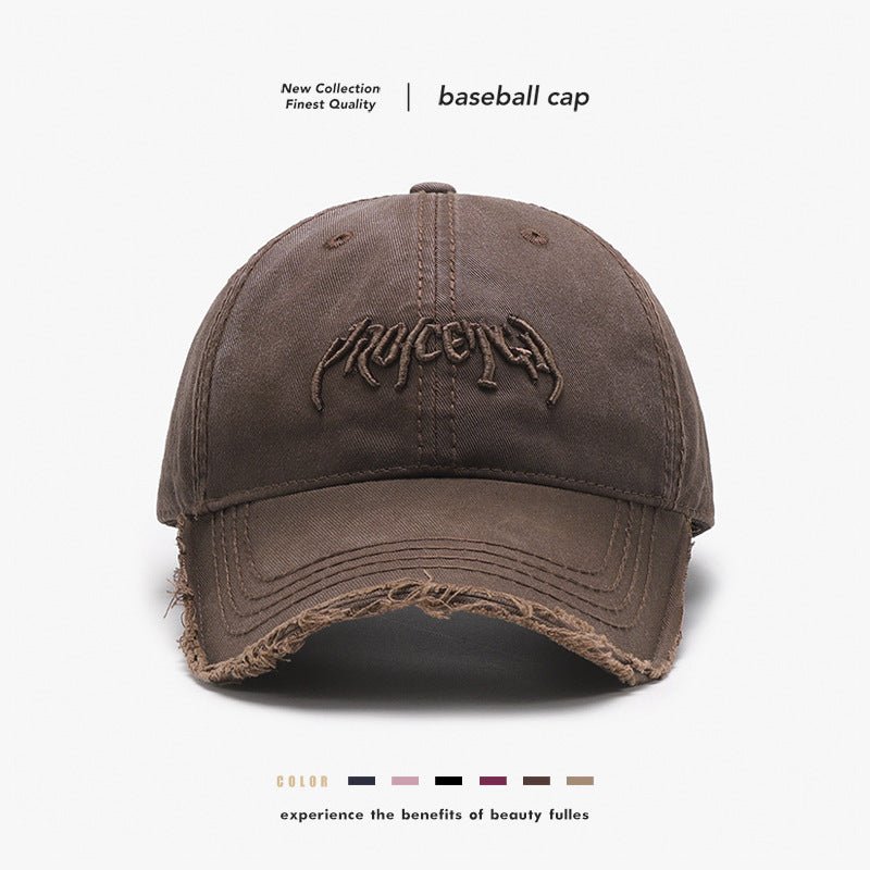 Letter Three - dimensional Embroidery Soft Top Burr Men's Baseball Cap - Sophinity