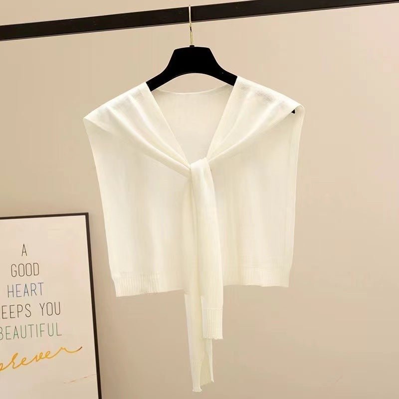 Knitted Striped Shawl Outer Match High - end - Sophinity