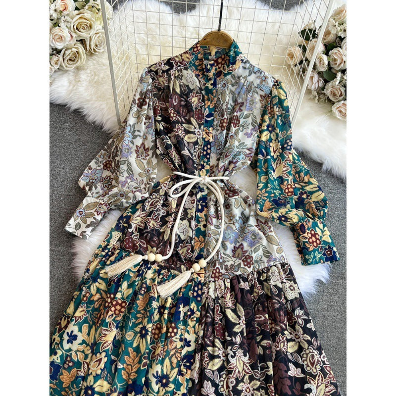 A-line Printed Formal Dress For Women - Sophinity