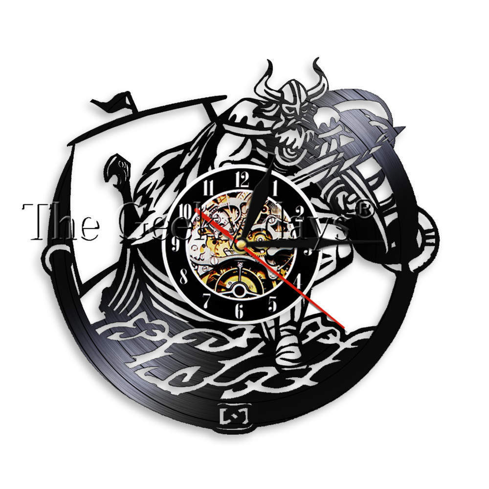 Ancient Text Charm Warrior Vinyl Record Clock Wall Clock - Sophinity