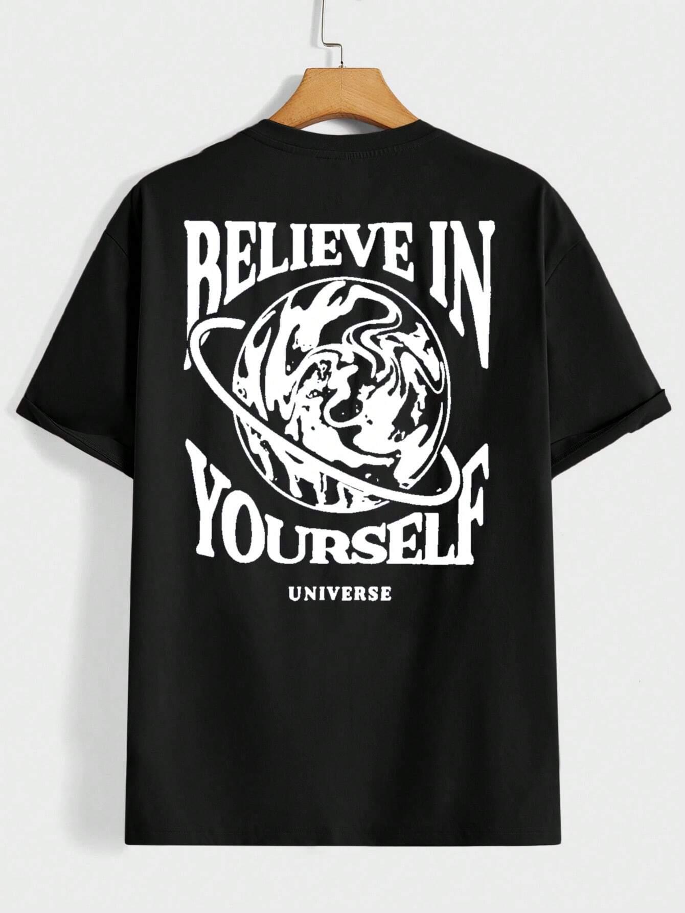Believe In Yourself Universe Funny Men T-shirt - Sophinity